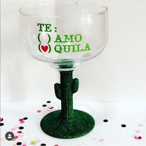 Glitter margarita glass